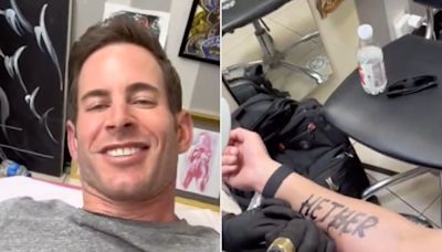 Tarek El Moussa Jokes He Got a Tattoo of His Wife Heather's Name with a Misspelling — and Fans Fall for It!