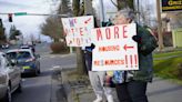 Homeless, service providers protest impending clearing of Bellingham Walmart encampment