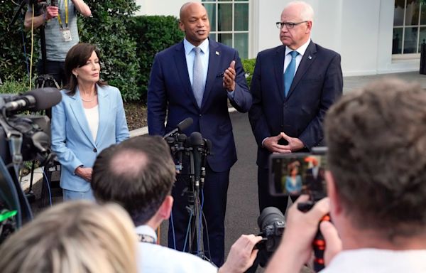 Democratic governors, including J.B. Pritzker, meet with Biden, who insists he’s in the race to stay