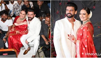 Sonakshi Sinha-Zaheer Iqbal Wedding: Newlyweds engage in cute banter, pose with paparazzi at reception venue; WATCH