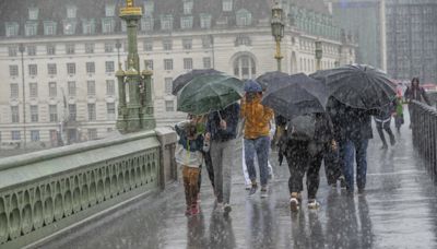 London set to be hit by rain as rest of UK could see thunder in ominous St Swithin’s Day forecast