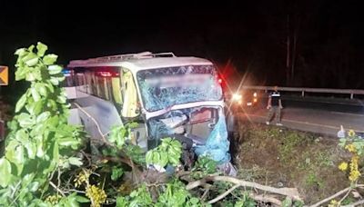 泰國載中泰遊客清邁往曼谷巴士撞樹 司機死亡33人傷
