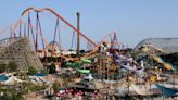 Three shot outside Six Flags Great America theme park in Gurnee, Illinois