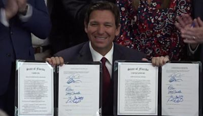DeSantis signs two bills in Jacksonville aimed at 'indoctrination' in schools, giving credit unions access to public money
