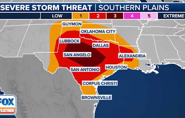 Texas in bullseye for severe weather threat on Tuesday