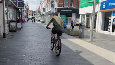 Speakers play rule reminders in town centre