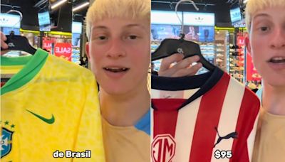 Argentino se burla y denuncia que la playera de Chivas y Brasil cuestan lo mismo: "Están robando" | El Universal