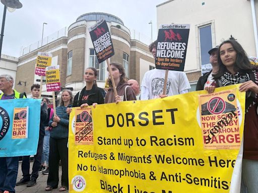 "Everyone is welcome in Weymouth"- Anti-racism campaigners rally in town centre