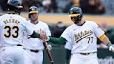 Brent Rooker homers twice in 3rd inning, Athletics roll Marlins 20-4