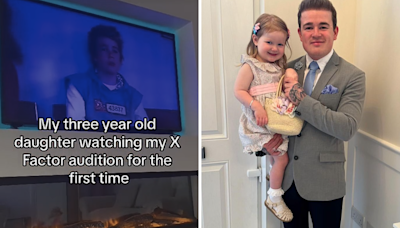 Toddler sees dad's TV audition for the first time, has hilarious reaction