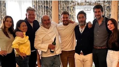 David y Victoria Beckham celebran el cumpleaños del futbolista en Valladolid junto al chef Gordon Ramsey