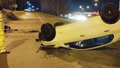 Atropelló a un caballo y volcó en plena Panamericana: el animal yacía sobre el asfalto