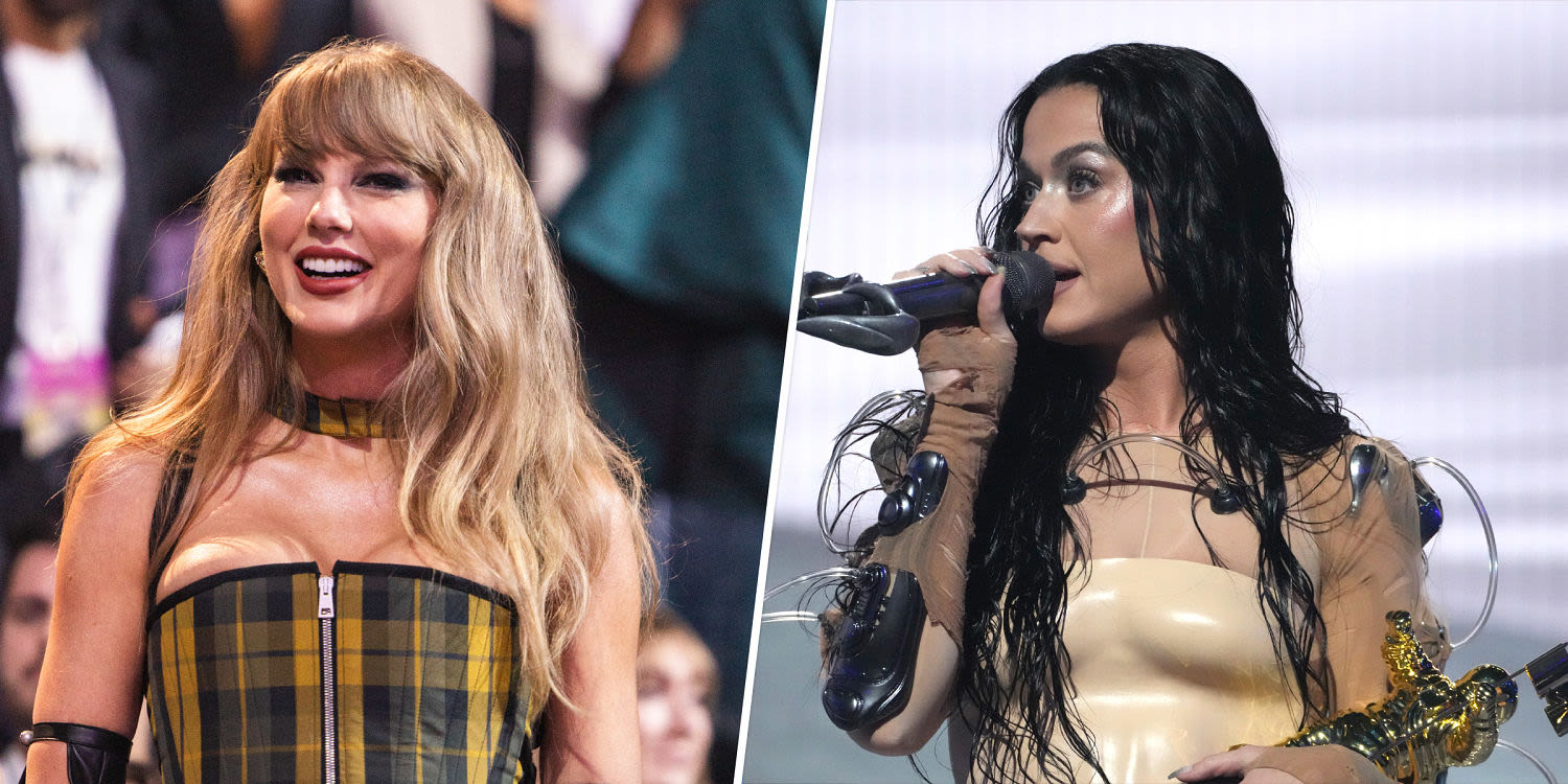 Taylor Swift's reaction to a NSFW moment in Katy Perry's VMAs speech is going viral