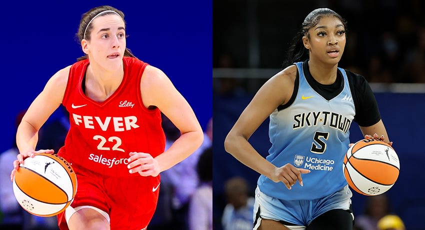 Caitlin Clark, Angel Reese offer WNBA a 'Bird-Magic moment,' commissioner says