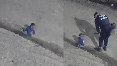 Policía hace hallazgo insólito: un bebé gateando solo en la calle durante la madrugada; se escapó de su casa