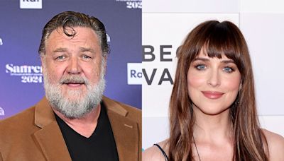 Russell Crowe Calls Out Dakota Johnson's Criticism of Her Madame Web Experience - E! Online