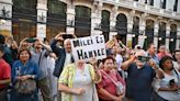 "Milei es hambre": argentinos y españoles protestan en contra de la presencia del mandatario en Madrid