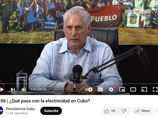 Teoría del apagón: Díaz-Canel dice que ahorrar electricidad mejora “calidad de vida” de cubanos