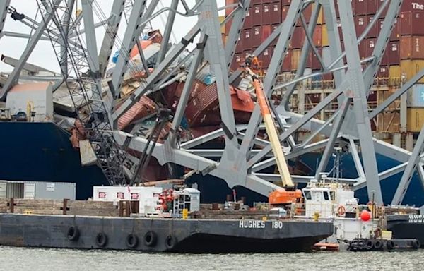 Removal of Francis Scott Key Bridge wreckage rescheduled due to lightning