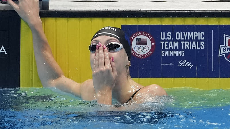 Gretchen Walsh sets a world record in the 100-meter butterfly at the U.S. Olympic trials