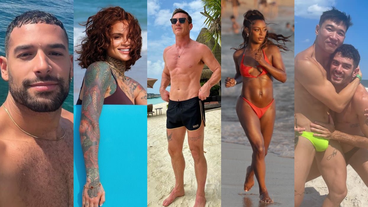 30 pics of our fave hot queer celebs chilling on the beach