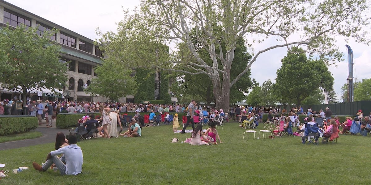 Horse racing fans flock to the derby watch party at Keeneland