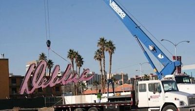 Neon Museum reviving Hollywood legend’s hotel sign