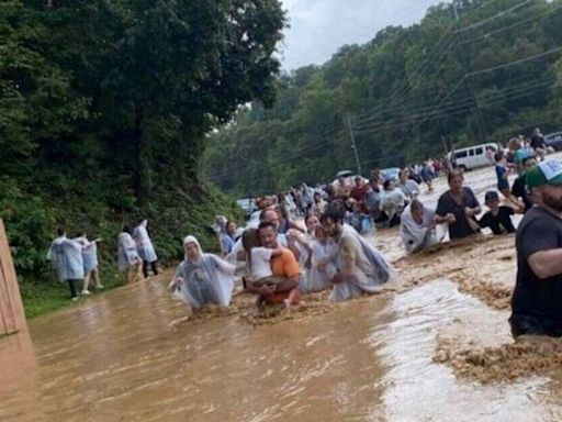 Dolly Parton's Dollywood hit by major floods as visitors flee apocalyptic chaos