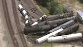 Freight train derails in suburban Chicago