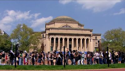 Manifestaciones a favor de Palestina en el primer día de clases de la Universidad de Columbia