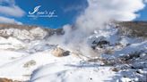 北海道「登別地獄谷」白雪覆蓋下的裊裊白煙，搭配溫泉街、昭和新山熊牧場一遊