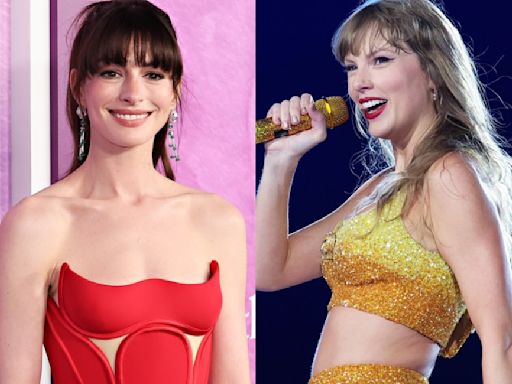 Taylor Swift Fans Are Obsessed With Anne Hathaway 'Having the Time of Her Life' at Eras Tour