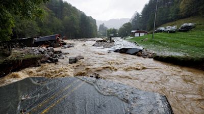 See photos, videos of flooding in Asheville, western North Carolina after Helene