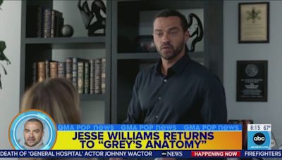 Jesse Williams reunites with 'Grey's Anatomy' star in new season of the hit medial drama