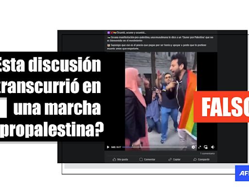 Video de un militante LGBT discutiendo con una mujer no fue grabado en una marcha propalestina