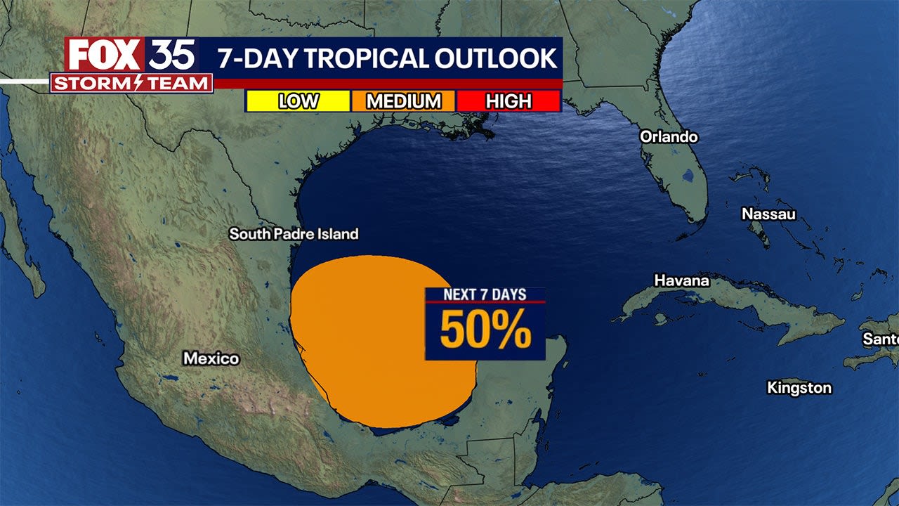 Disturbance in Gulf of Mexico's Bay of Campeche could become tropical depression