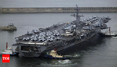 US aircraft carrier reaches South Korea for joint drills - Times of India