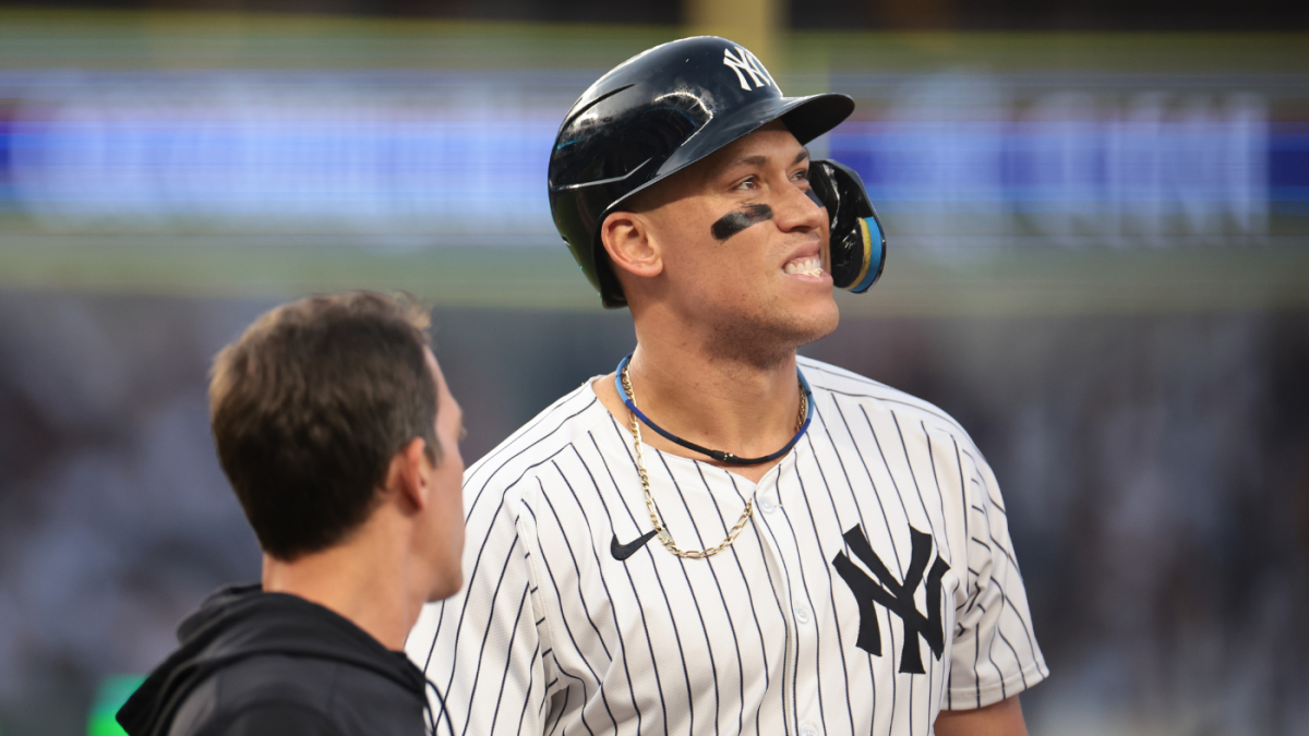 Aaron Judge injury: Yankees slugger out of the lineup Wednesday after getting hit by pitch on the hand