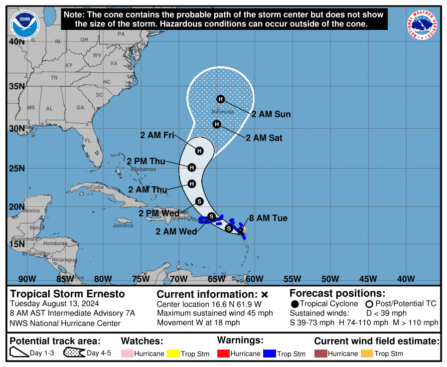 Tropical Storm Ernesto expected to strengthen rapidly into hurricane. See Florida impact