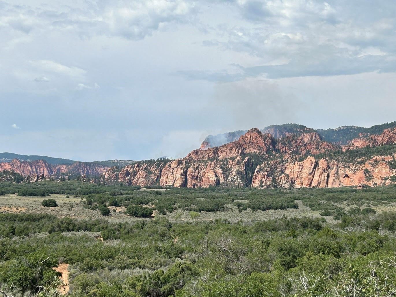 Firefighters battling blaze in Zion National Park