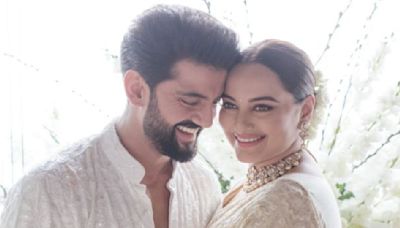 Sonakshi Sinha goes 'kyuuute' as she reacts to her and husband Zaheer Iqbal's fan-made graphic portrait