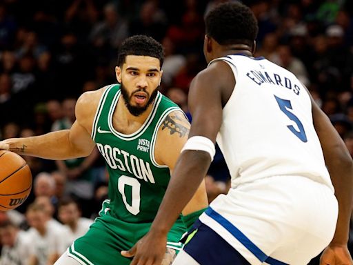 Anthony Edwards trash talks Jayson Tatum in ‘Starting 5' clip