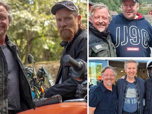 Ewan McGregor and biking buddy Charley Boorman spotted in Norway