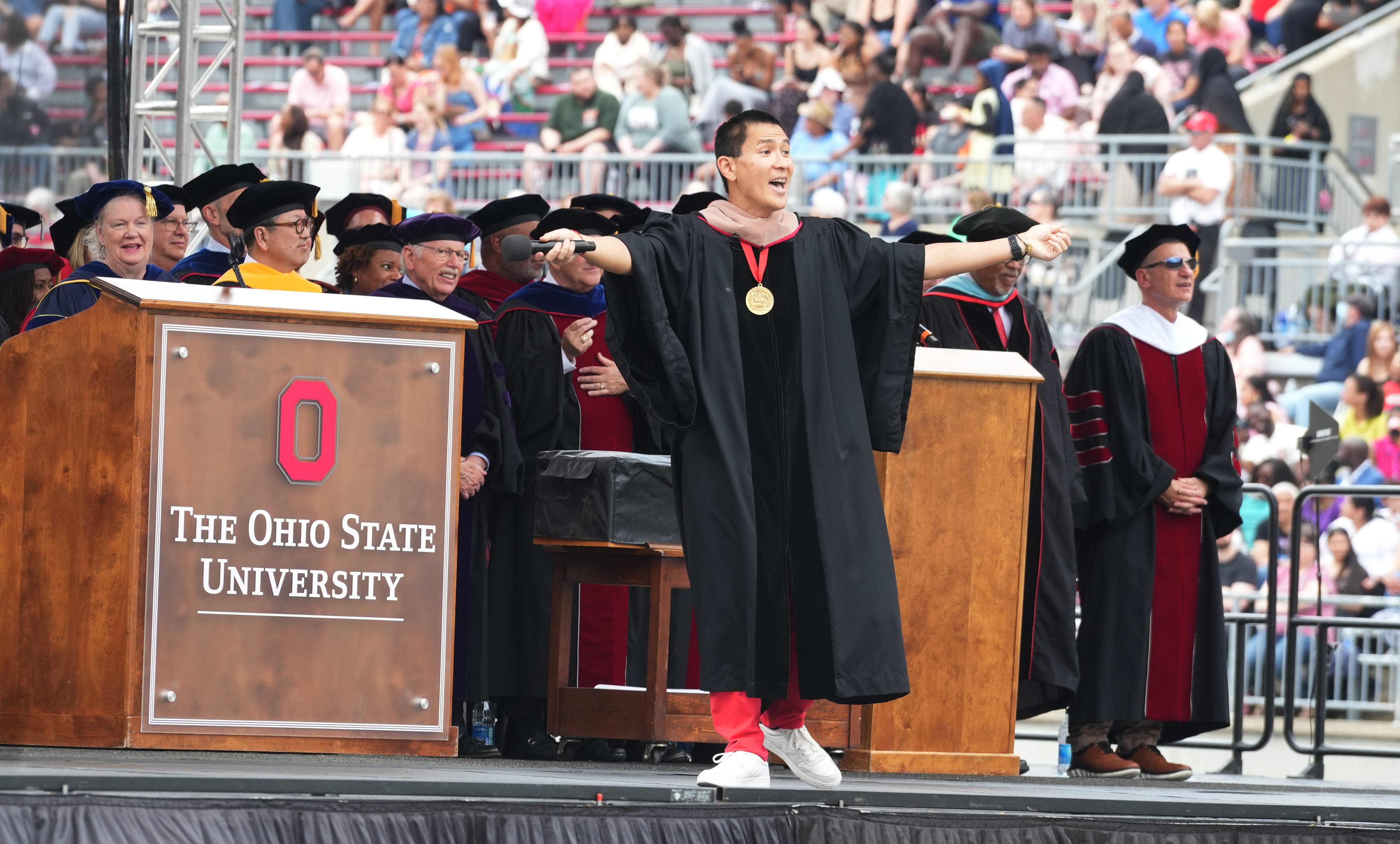 Chris Pan wants to set the record straight about his Ohio State commencement speech