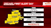 FIRST ALERT DAY in effect from 2 p.m. until 10 p.m. Monday for severe storms