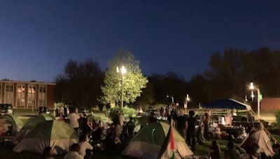 Pro-Palestinian encampment set up at Binghamton University