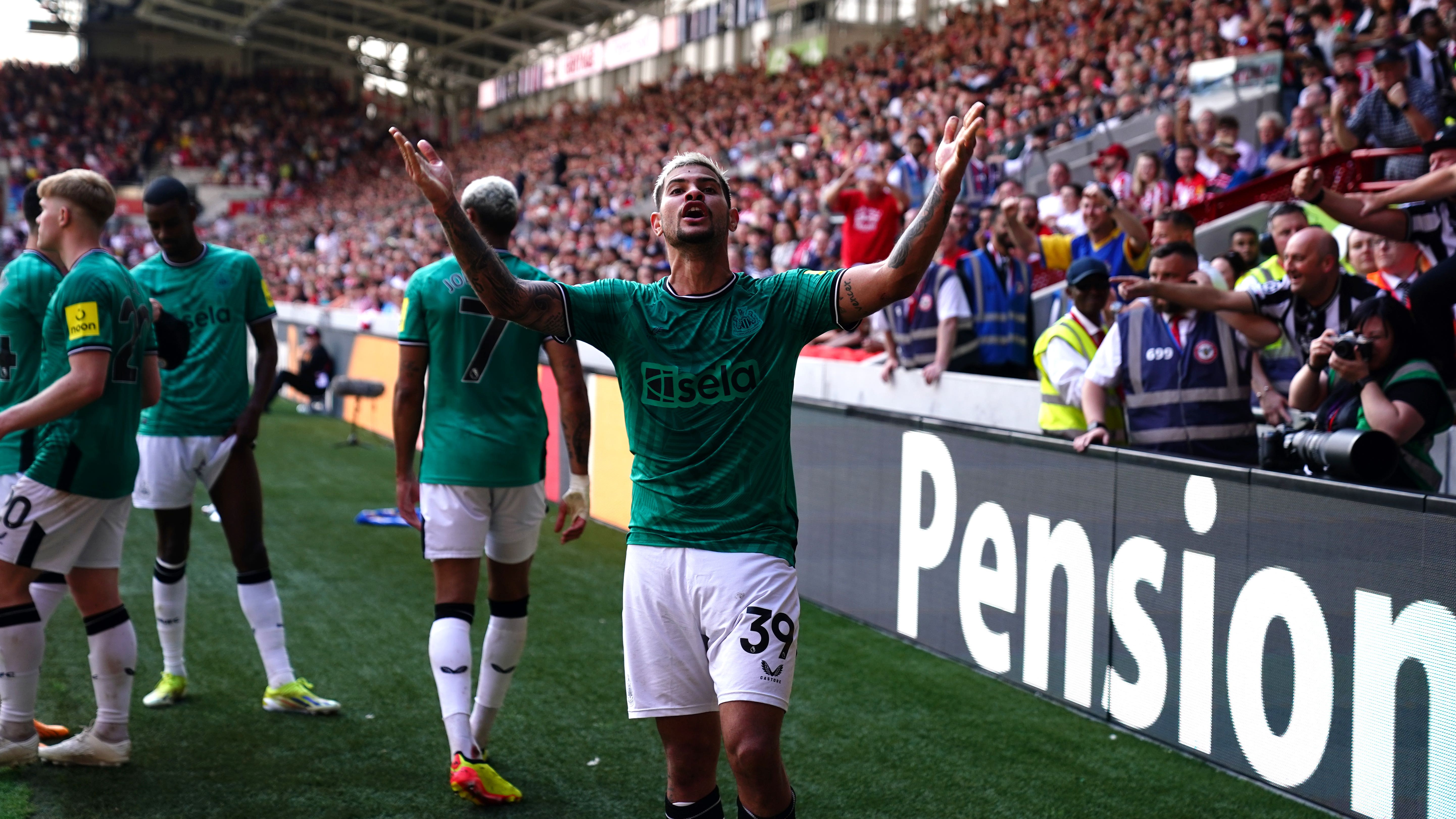 Bruno Guimaraes on target as Newcastle win at Brentford