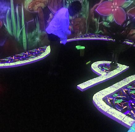 black light golf near nearm