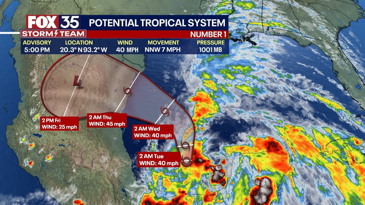 Potential Tropical Cyclone One: Gulf of Mexico disturbance expected to strengthen