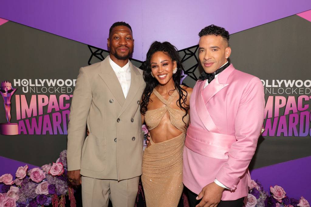 The Source |Jonathan Majors Thanks Meagan Good, Calls Her “My Queen” While Accepting Hollywood Unlocked’s Perseverance Award